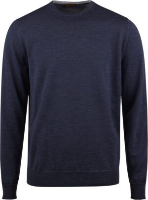 Sweater Knitted Crew Neck With Patch Merino Wool