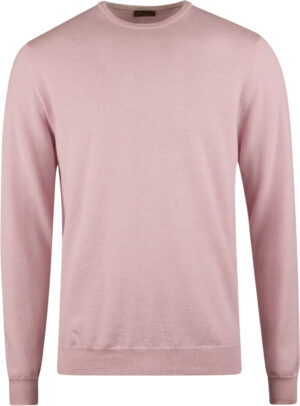 Sweater Knitted Crew Neck With Patch Merino Wool