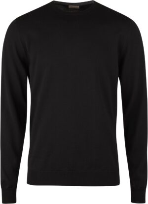 Sweater Knitted Crew Neck With Patch Merino Wool