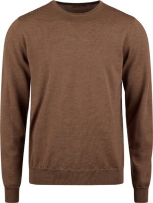 Sweater Knitted Crew Neck With Patch Merino Wool