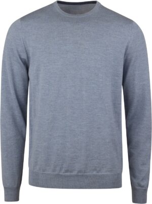 Sweater Knitted Crew Neck With Patch Merino Wool