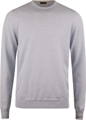 Sweater Knitted Crew Neck With Patch Merino Wool