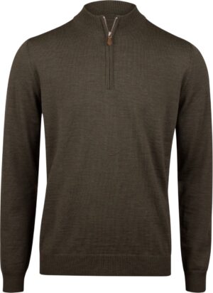 Sweater Knitted Half Zip Merino Wool