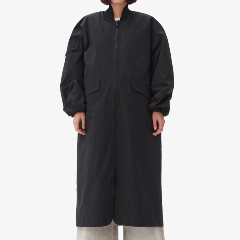 Tech Seersucker Oversized Shell Coa