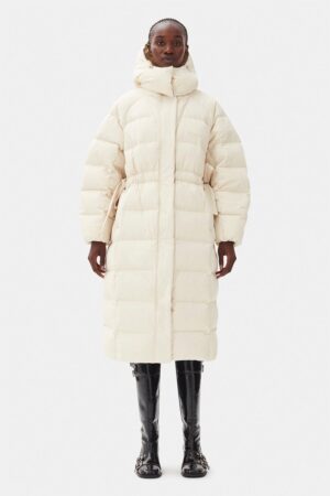 Tech Seersucker Puffer Coat