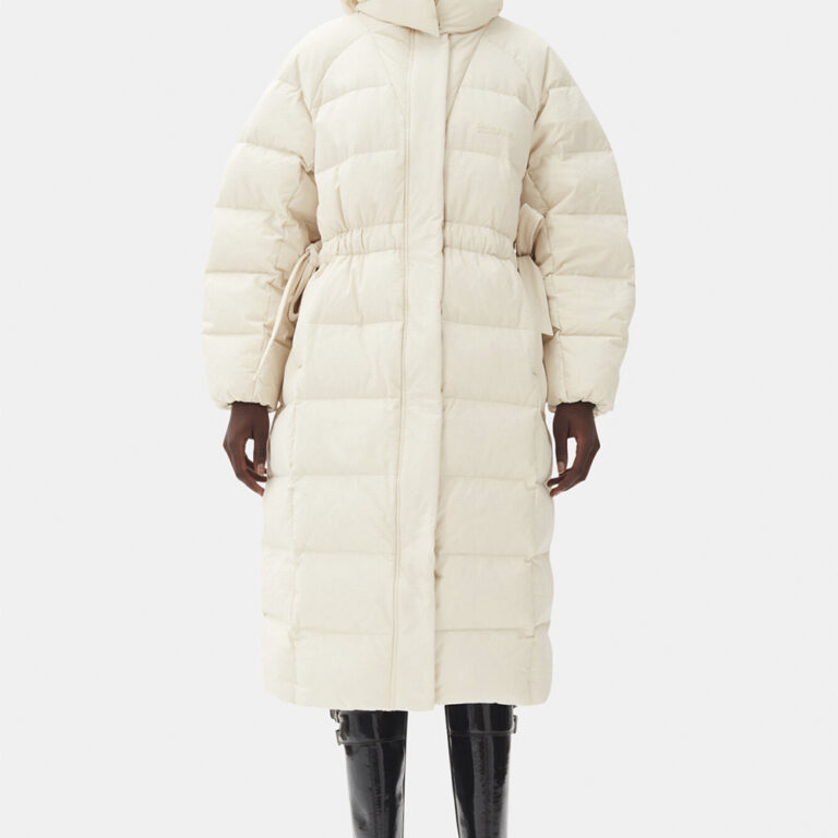 Tech Seersucker Puffer Coat