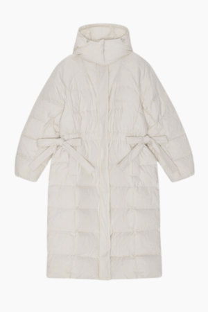 Tech Seersucker Puffer Coat F9689 - Tofu - GANNI - Creme S/M