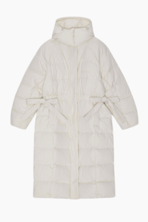 Tech Seersucker Puffer Coat F9689 - Tofu - GANNI - Creme XXS/XS