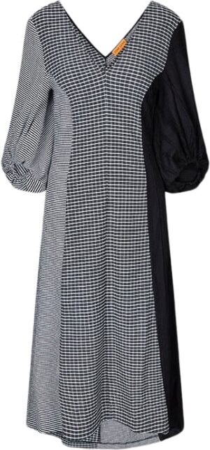 Threequarter Sleeve Midi Dress, 2247 Patchwork Jersey