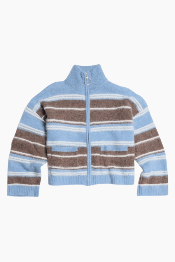 Tine Stripe Cardigan - Blue Stripe - Holzweiler - Stribet S