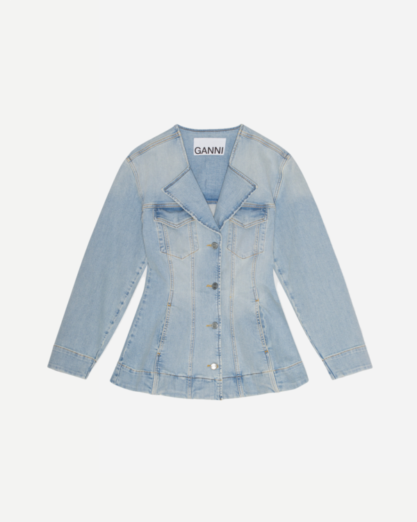 Tint Denim Fitted Blazer - Tint Denim