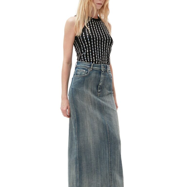 Tint Edge Denim Maxi Skirt