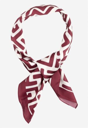 Tørklæde i mønstret satin