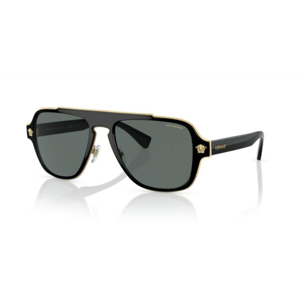 Versace 0VE2199 Solbriller - Firkantede Sort Polariserede Linser
