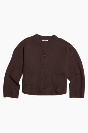 W. Wool Wide Cardigan - Dk. Brown - Holzweiler - Brun S