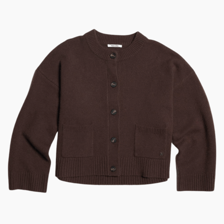 W. Wool Wide Cardigan - Dk. Brown - Holzweiler - Brun S