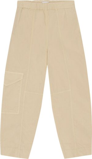 Washed Cotton Canvas Elasticated Curve Bukser