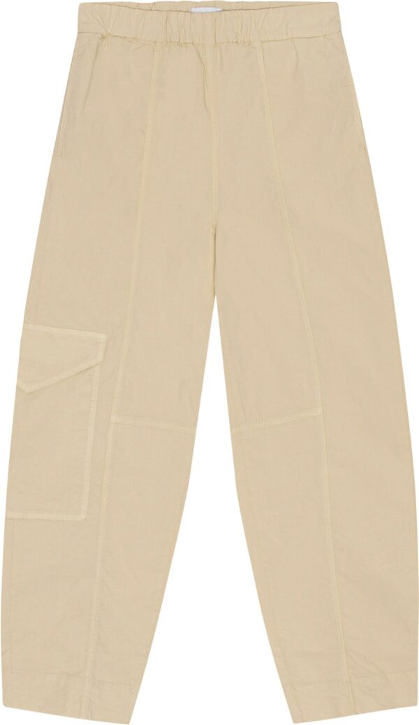 Washed Cotton Canvas Elasticated Curve Bukser