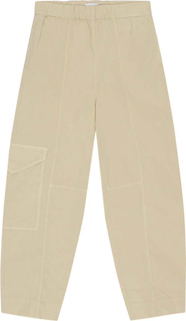 Washed Cotton Canvas Elasticated Curve Bukser