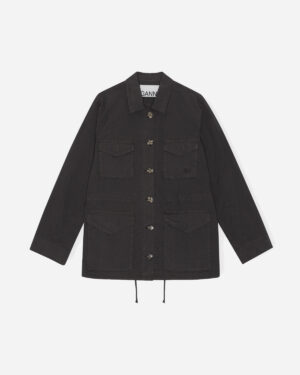 Washed Cotton Canvas Jacket - Phantom