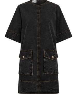 Washed Stretch Cotton Boxy Kimono M