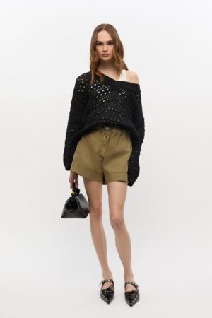 Washed Stretch Cotton Elasticated S