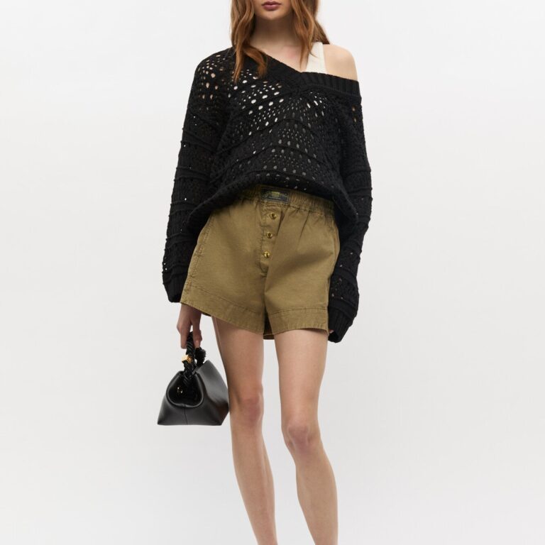 Washed Stretch Cotton Elasticated S