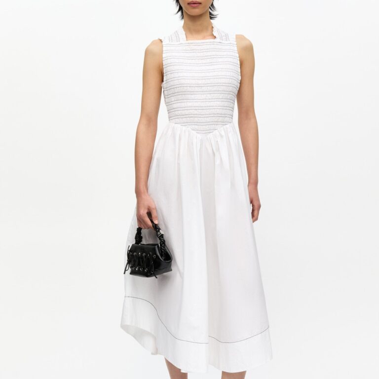 Washed Stretch Cotton Smock Midi St
