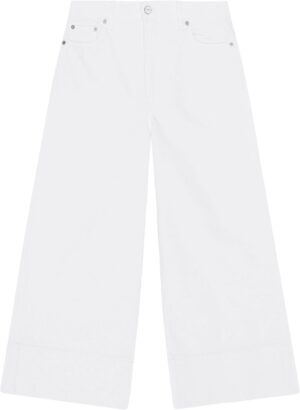 White Denim Cropped Jeans