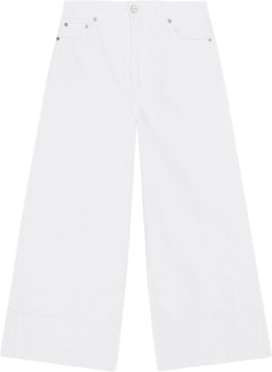 White Denim Cropped Jeans