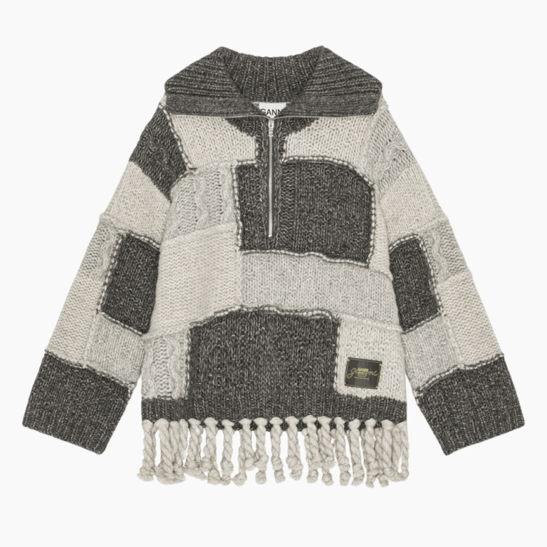 Wool Cotton Bubble Sweater K2508 - Multicolour - GANNI - Grå S/M