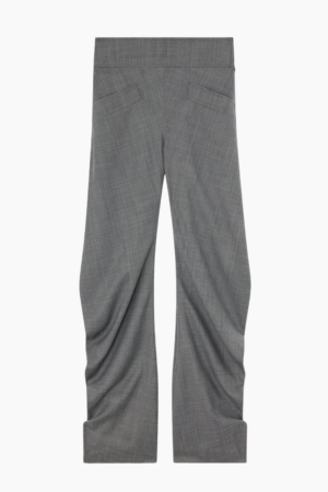 Wool Melange Suiting Low Waist Twistcurve Pant A1080127 - Phantom - GANNI - Grå XS