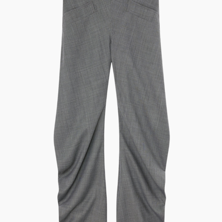 Wool Melange Suiting Low Waist Twistcurve Pant A1080127 - Phantom - GANNI - Grå XS