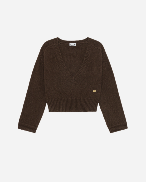 Wool Yak Mix Deep V-neck