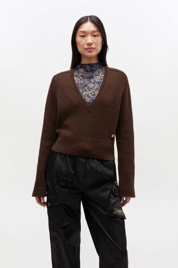 Wool Yak Mix Deep Vneck